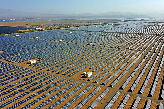 Centrali fotovoltaik, Xinjiang,Kinë(Foto:VCG)