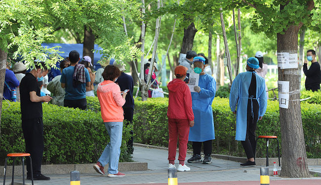 Një pikë testimi e acidit nukleik në Pekin, 15 maj 2022.（Foto:VCG）