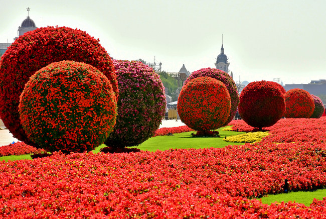 Piața Tian'anmen, amenajată de Ziua Națională